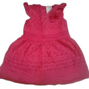 Jillian's Closet Size 24 Month Dress Set Hot Pink Eyelet Ruffle Sleeve Bloomers